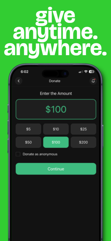 Give anytime, anywhere